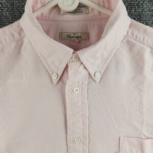 Faconnable 4/16 XL Pink OCBD Long Sleeve Button Up Shirt USA Made All Cotton Men